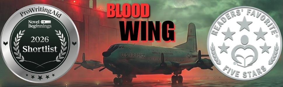 ProWritingAid Novel Beginnings 2026 finalist and Readers' Favorite five-star seals for Blood Wing.